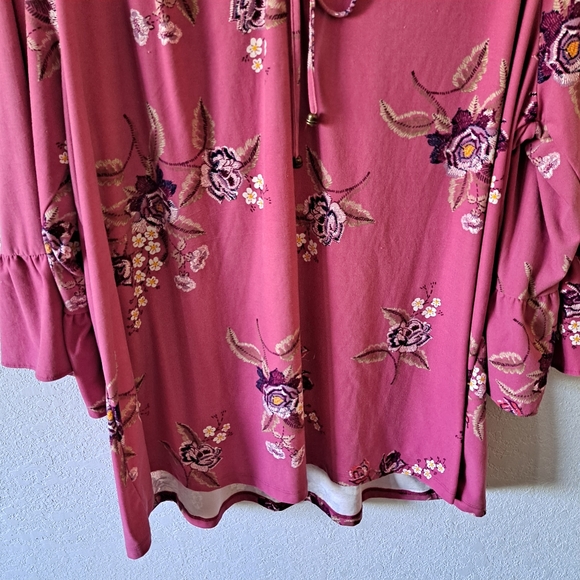Magenta Floral Lee Blouse - Picture 3 of 7